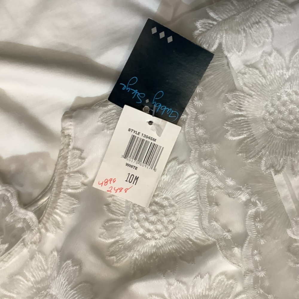 NWT‎ Gabby Skye white lace wedding formal casual dress sz. 10. Beautiful - Picture 13 of 13